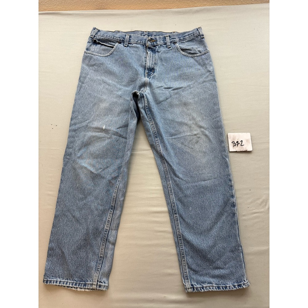 Faded Glory Mens Original Fit Jeans Light Wash Denim 38x30 DFD-2440 100% Cotton